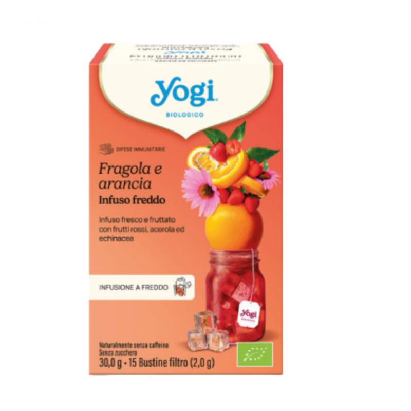 Yogi tea infuso freddo fragola arancia - 30 gr